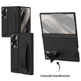 Samsung Galaxy Z Fold 8 Backcover hoes met Kickstand, Grip Ring en Comfortabele Polsband - Zwart