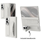 Samsung Galaxy Z Fold 8 Backcover hoes met Kickstand, Grip Ring en Comfortabele Polsband - Beige