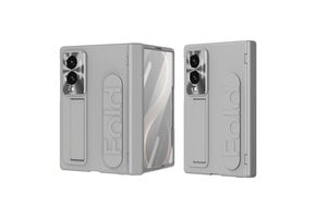 Casety Samsung Galaxy Z Fold 8 backcover hoes met Kickstand & Polsband - Grijs