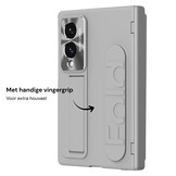 Samsung Galaxy Z Fold 8 Backcover hoes met Kickstand, Grip Ring en Comfortabele Polsband - Grijs