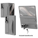 Samsung Galaxy Z Fold 8 Backcover hoes met Kickstand, Grip Ring en Comfortabele Polsband - Grijs