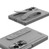 Samsung Galaxy Z Fold 8 Backcover hoes met Kickstand, Grip Ring en Comfortabele Polsband - Grijs