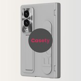 Samsung Galaxy Z Fold 8 Backcover hoes met Kickstand, Grip Ring en Comfortabele Polsband - Grijs