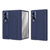 Samsung Galaxy Z Fold 8 Backcover hoes met Kickstand, Grip Ring en Comfortabele Polsband - Donkerblauw