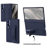 Samsung Galaxy Z Fold 8 Backcover hoes met Kickstand, Grip Ring en Comfortabele Polsband - Donkerblauw
