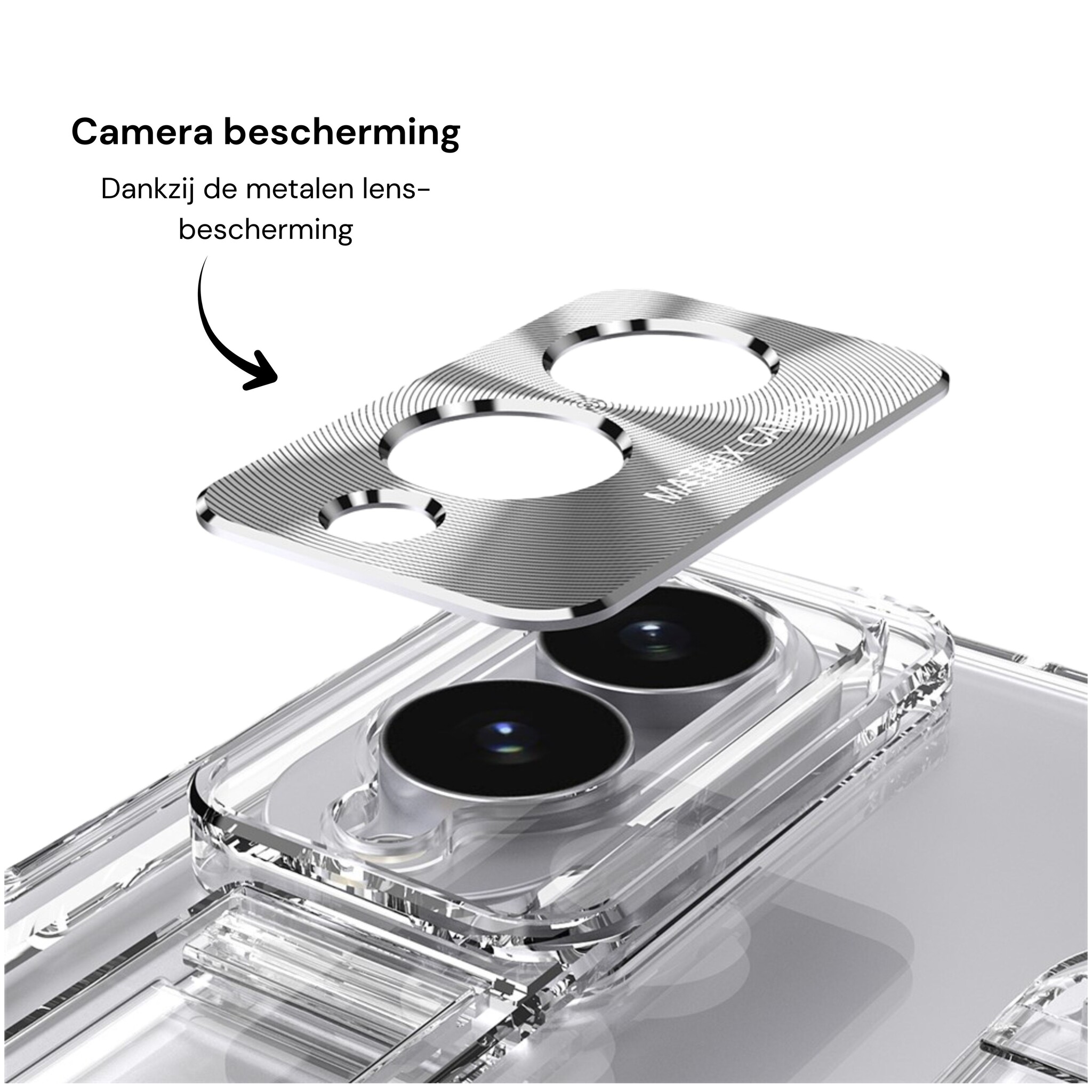 Samsung Galaxy Z Fold 8 Backcover hoes met Kickstand, Grip Ring en Comfortabele Polsband - Transparant