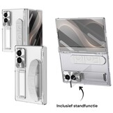 Samsung Galaxy Z Fold 8 Backcover hoes met Kickstand, Grip Ring en Comfortabele Polsband - Transparant