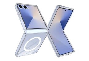 Casety Samsung Galaxy Z Flip 8 - Backcover hoes met MagSafe ondersteuning - Transparant