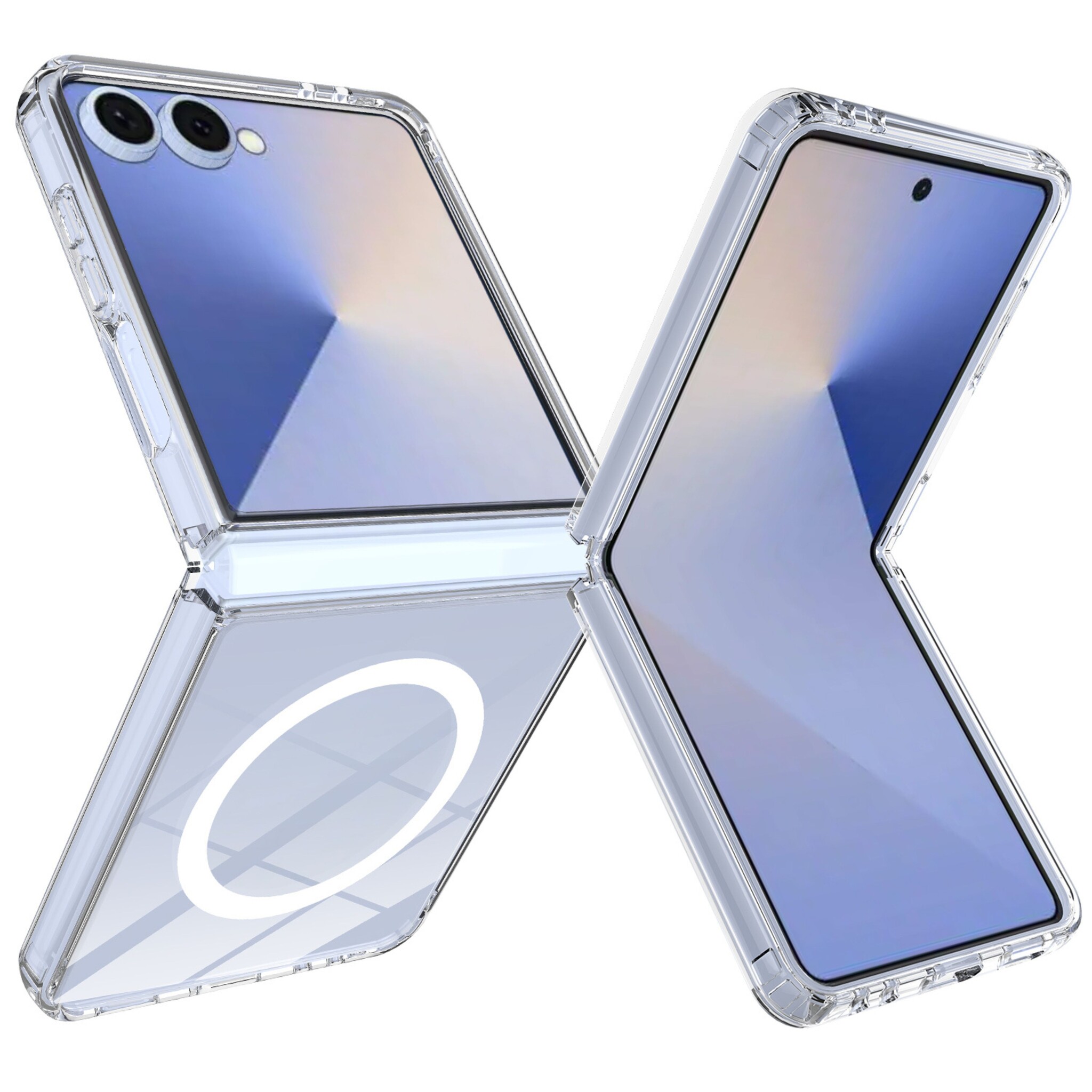 Samsung Galaxy Z Flip 8 Backcover hoes met MagSafe ondersteuning - Transparant