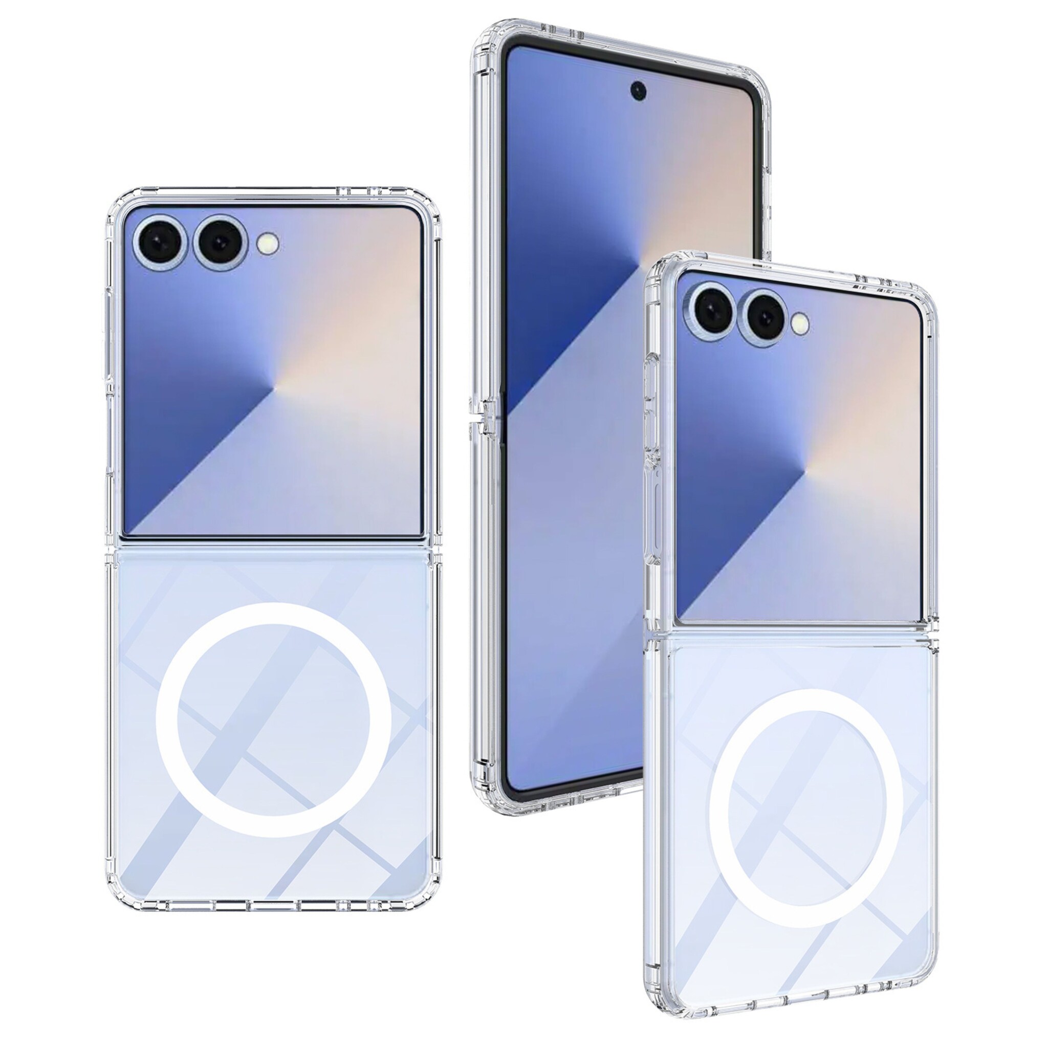 Samsung Galaxy Z Flip 8 Backcover hoes met MagSafe ondersteuning - Transparant