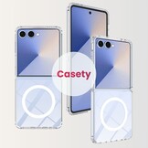 Samsung Galaxy Z Flip 8 Backcover hoes met MagSafe ondersteuning - Transparant