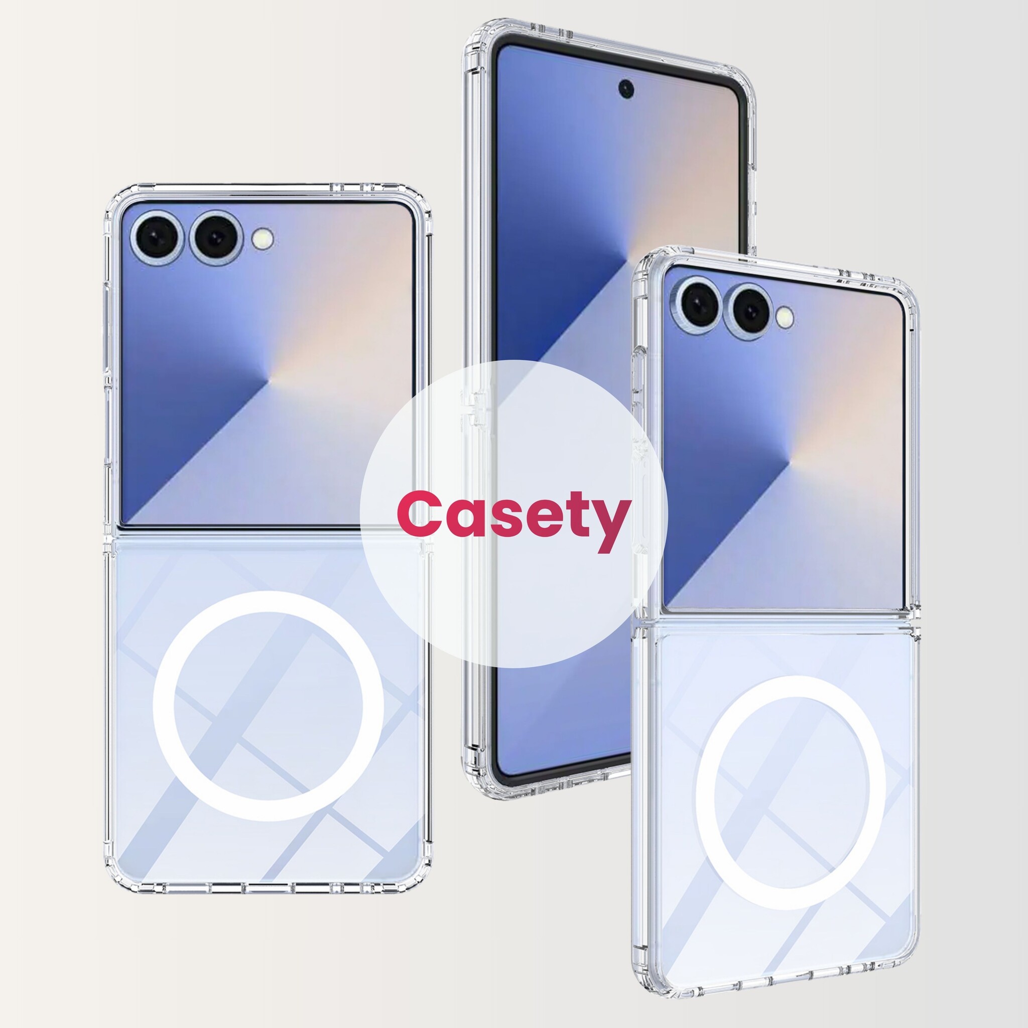 Samsung Galaxy Z Flip 8 Backcover hoes met MagSafe ondersteuning - Transparant
