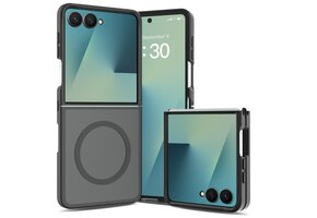 Casety Samsung Galaxy Z Flip 8 slank backcover hoesje met MagSafe ondersteuning - Zwart