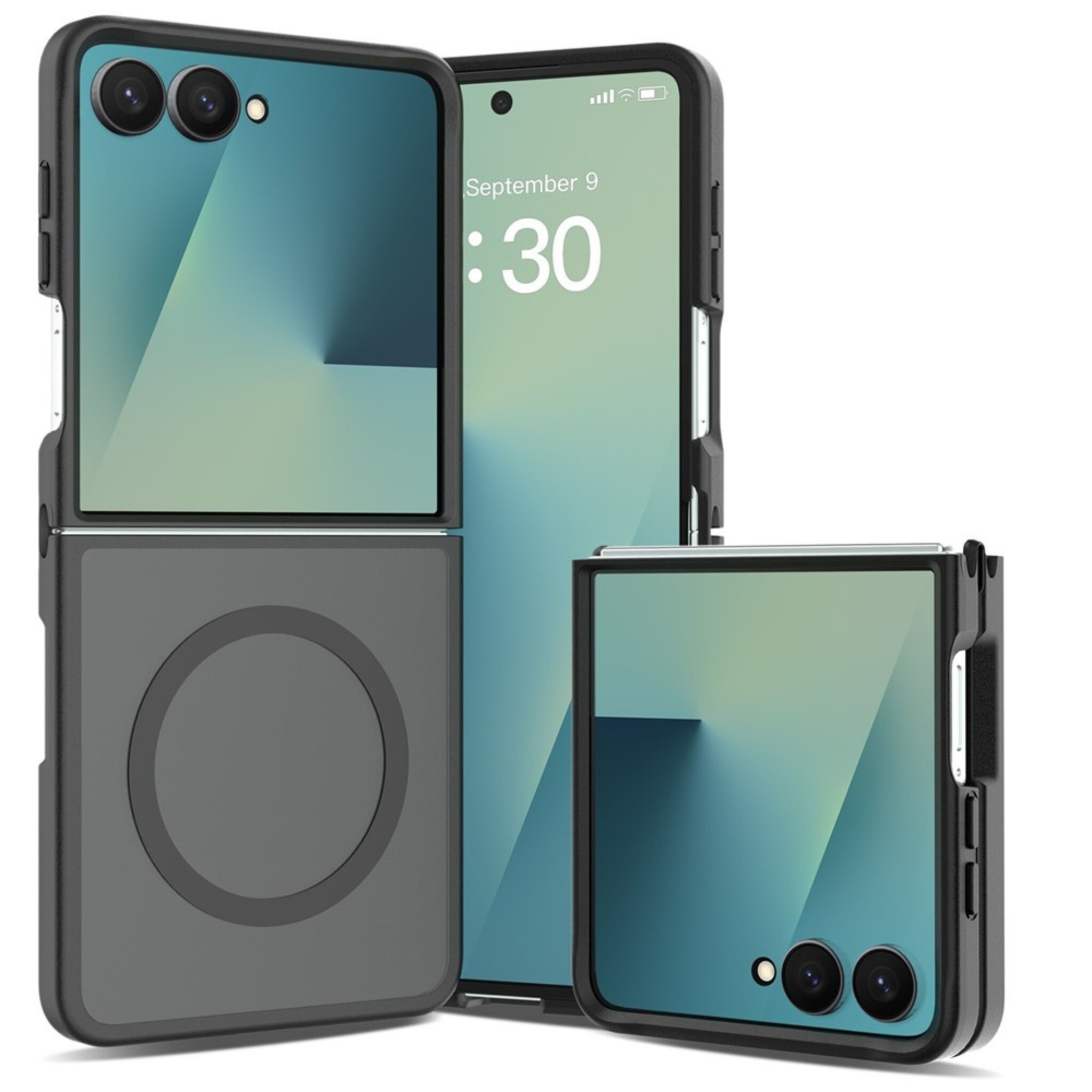 Samsung Galaxy Z Flip 8 hoesje slanke backcover met volledige MagSafe ondersteuning - Zwart