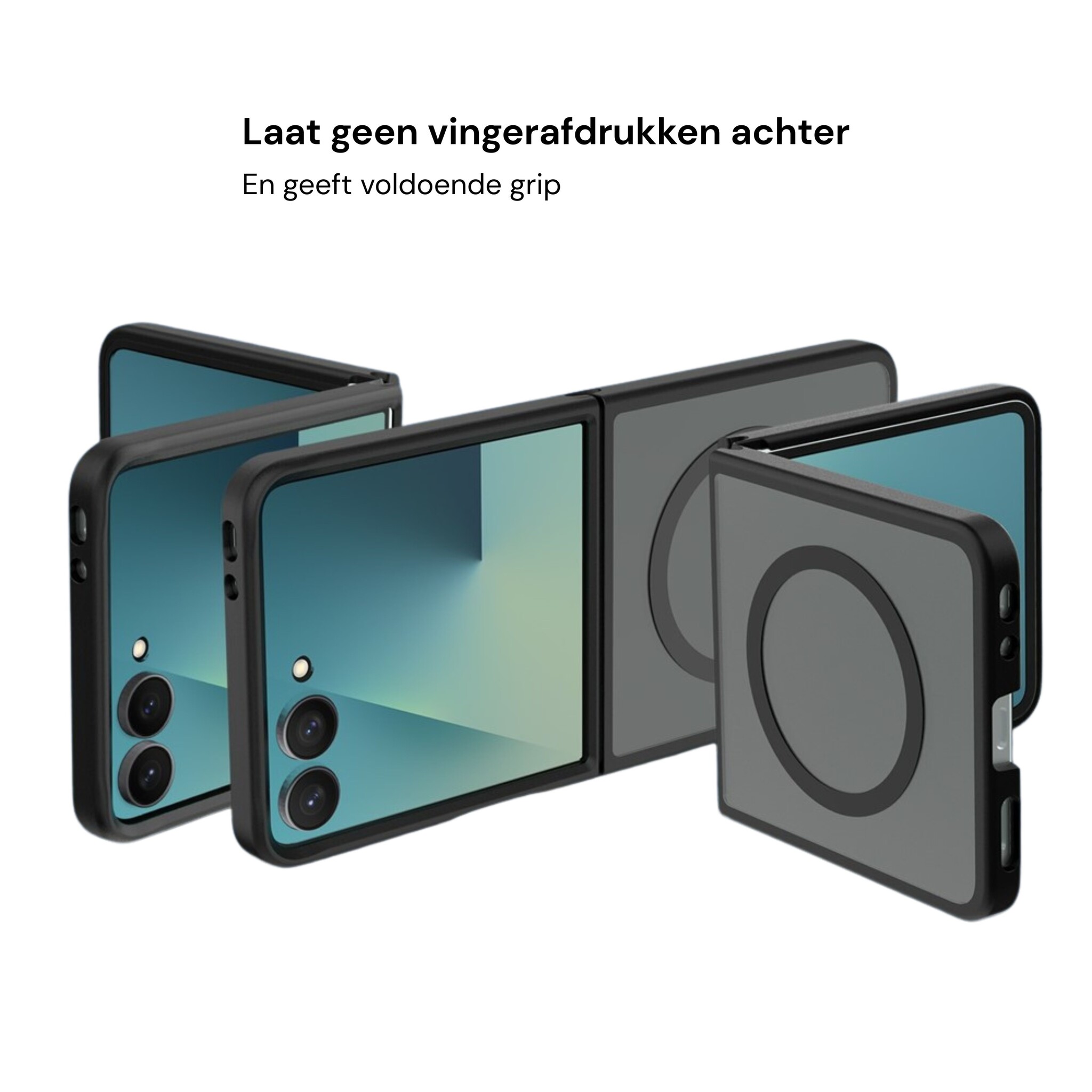 Samsung Galaxy Z Flip 8 hoesje slanke backcover met volledige MagSafe ondersteuning - Zwart
