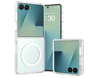 Casety Samsung Galaxy Z Flip 8 slank backcover hoesje met MagSafe ondersteuning - Transparant