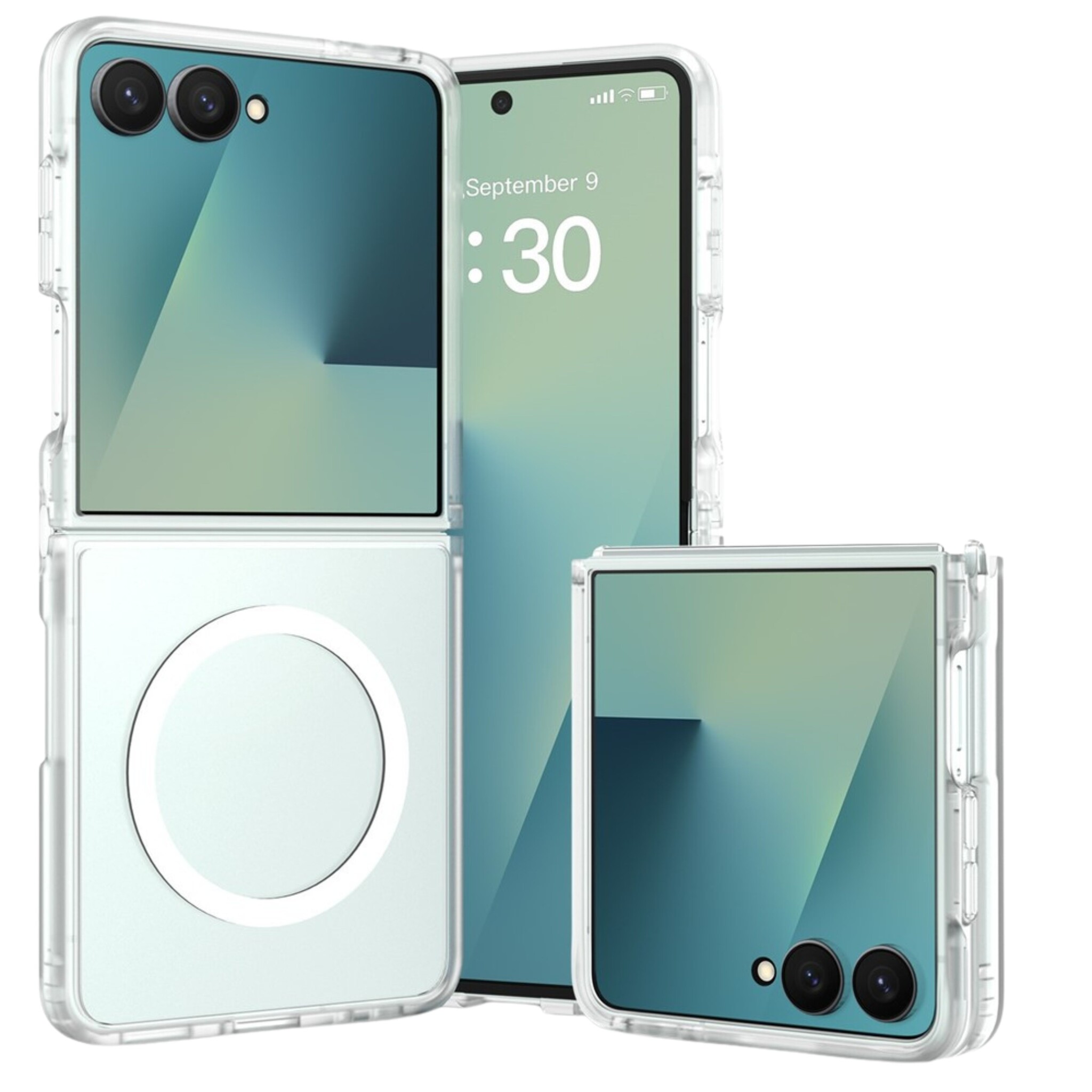 Samsung Galaxy Z Flip 8 hoesje slanke backcover met volledige MagSafe ondersteuning - Transparant