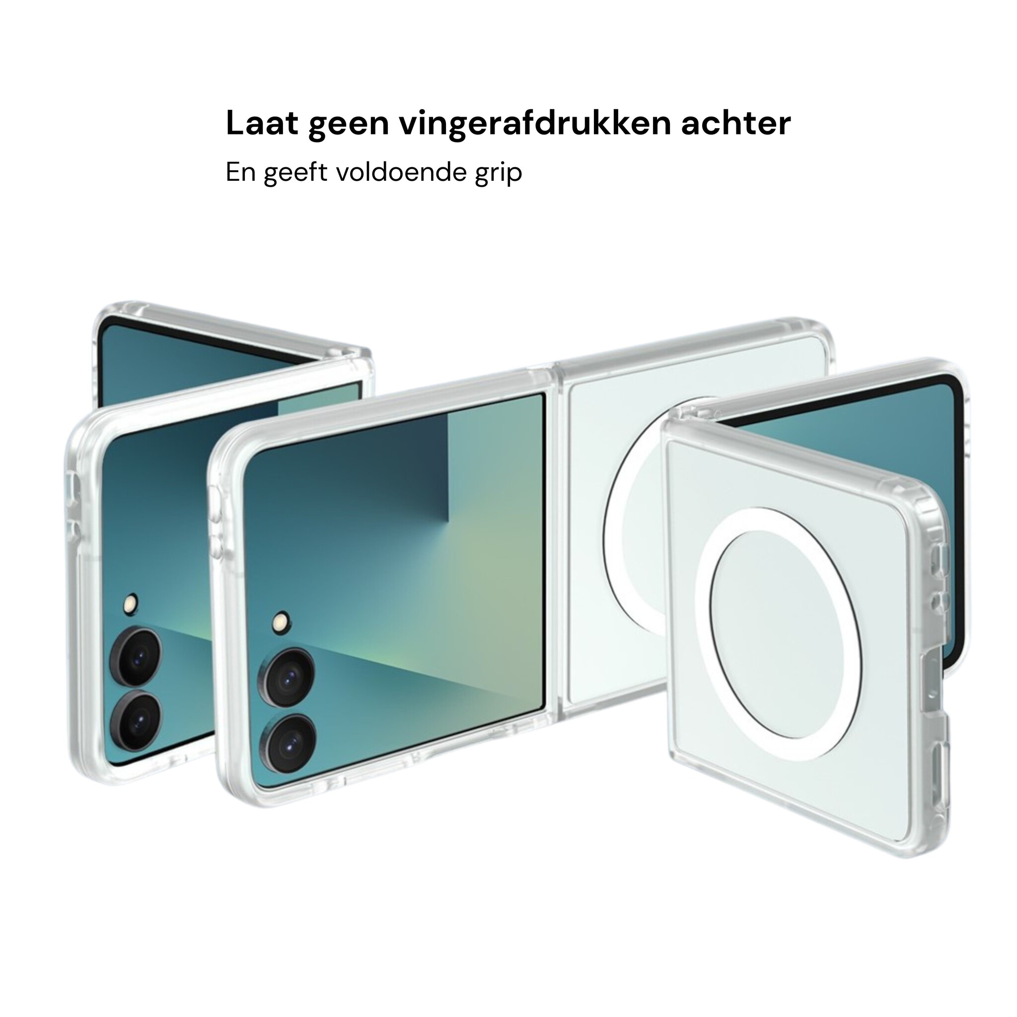 Samsung Galaxy Z Flip 8 hoesje slanke backcover met volledige MagSafe ondersteuning - Transparant