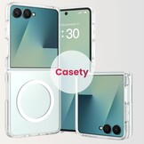 Samsung Galaxy Z Flip 8 hoesje slanke backcover met volledige MagSafe ondersteuning - Transparant