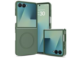 Casety Samsung Galaxy Z Flip 8 slank backcover hoesje met MagSafe ondersteuning - Groen