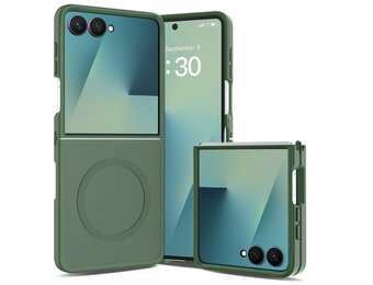 Casety Samsung Galaxy Z Flip 8 slank backcover hoesje met MagSafe ondersteuning - Groen
