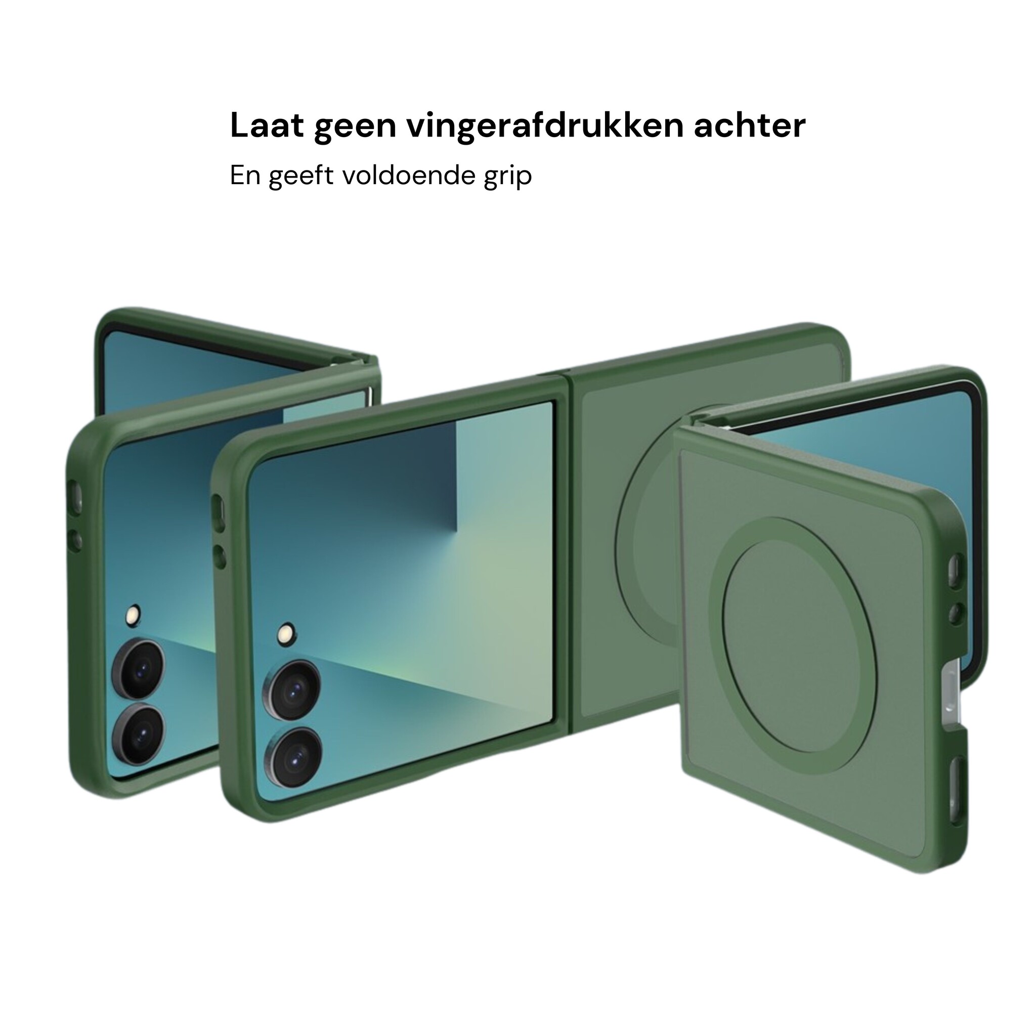 Samsung Galaxy Z Flip 8 hoesje slanke backcover met volledige MagSafe ondersteuning - Groen