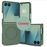 Samsung Galaxy Z Flip 8 hoesje slanke backcover met volledige MagSafe ondersteuning - Groen