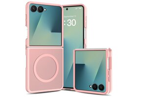 Casety Samsung Galaxy Z Flip 8 slank backcover hoesje met MagSafe ondersteuning - Lichtroze