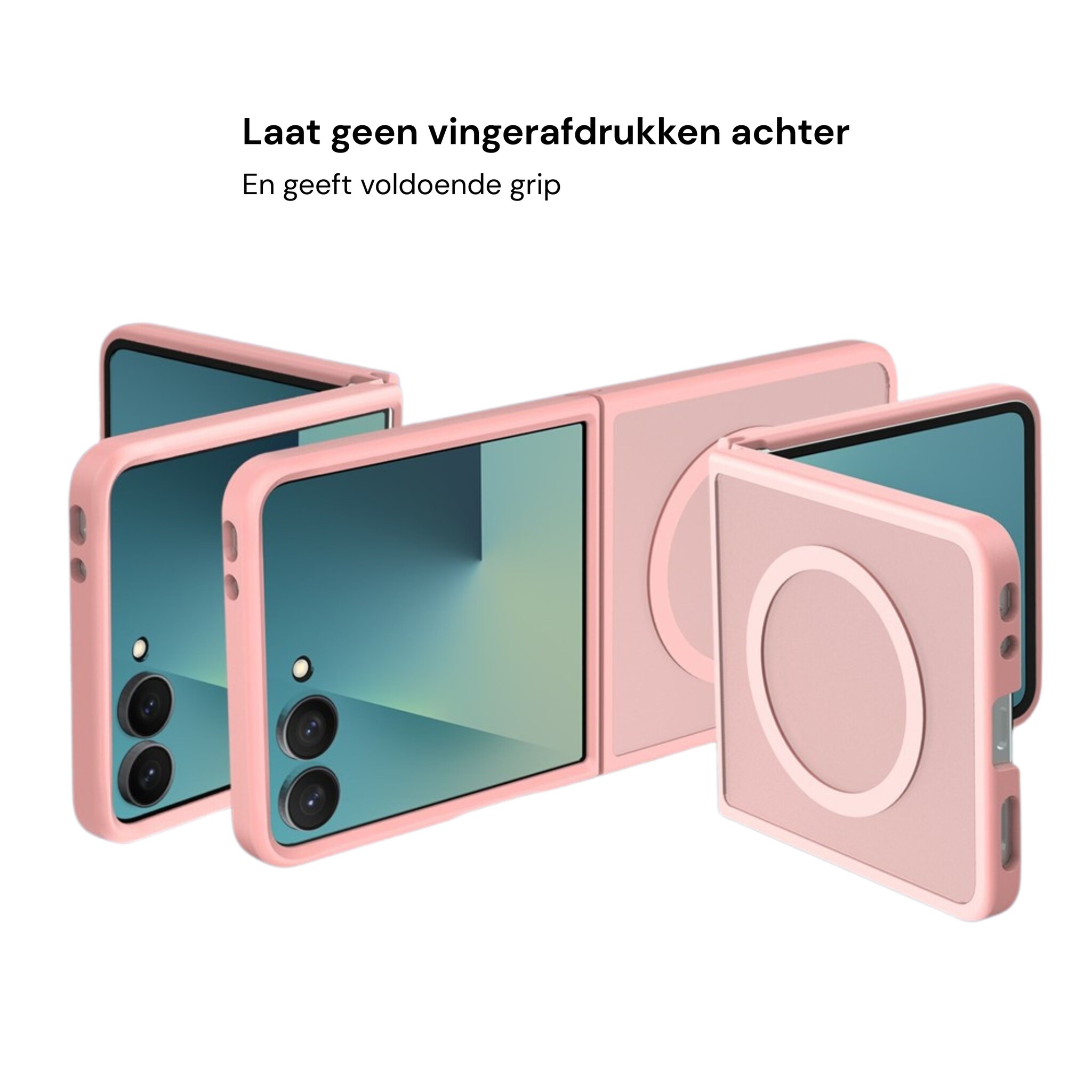 Samsung Galaxy Z Flip 8 hoesje slanke backcover met volledige MagSafe ondersteuning - Lichtroze