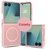 Samsung Galaxy Z Flip 8 hoesje slanke backcover met volledige MagSafe ondersteuning - Lichtroze