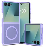 Samsung Galaxy Z Flip 8 hoesje slanke backcover met volledige MagSafe ondersteuning - Lila