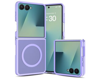 Casety Samsung Galaxy Z Flip 8 slank backcover hoesje met MagSafe ondersteuning - Lila