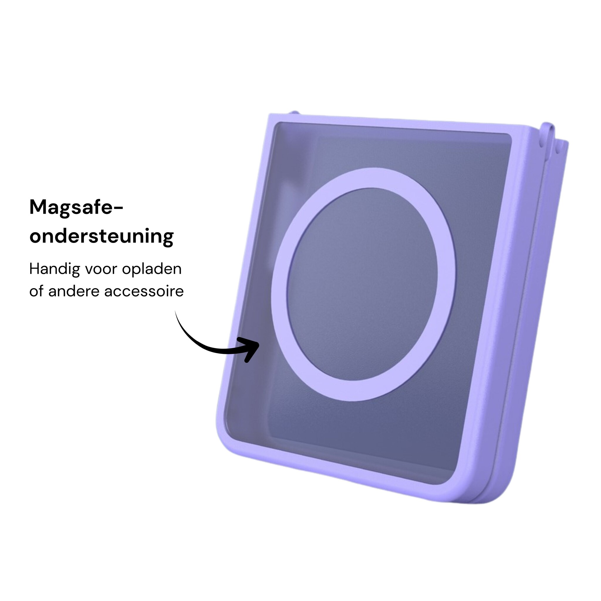 Samsung Galaxy Z Flip 8 hoesje slanke backcover met volledige MagSafe ondersteuning - Lila