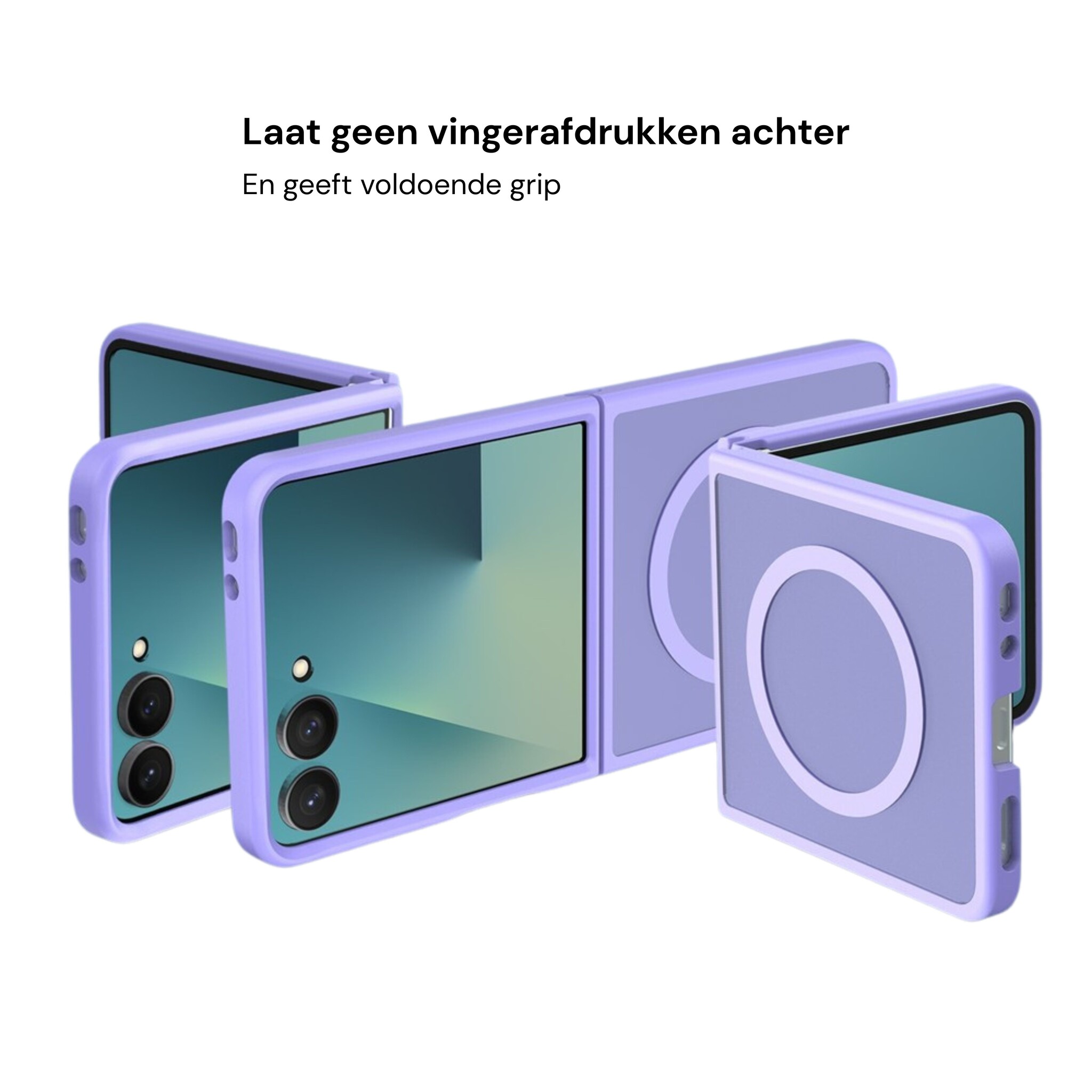 Samsung Galaxy Z Flip 8 hoesje slanke backcover met volledige MagSafe ondersteuning - Lila