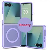 Samsung Galaxy Z Flip 8 hoesje slanke backcover met volledige MagSafe ondersteuning - Lila