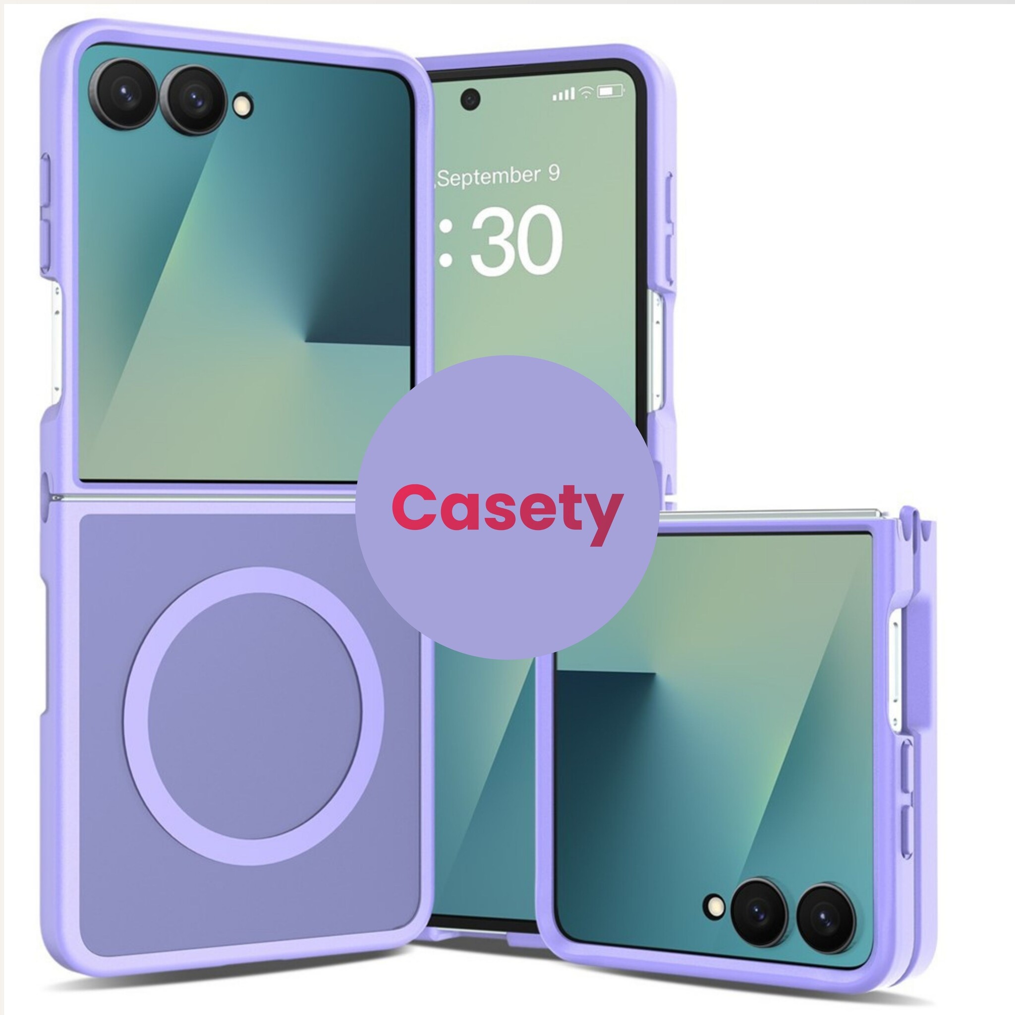 Samsung Galaxy Z Flip 8 hoesje slanke backcover met volledige MagSafe ondersteuning - Lila