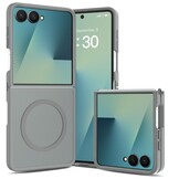 Samsung Galaxy Z Flip 8 hoesje slanke backcover met volledige MagSafe ondersteuning - Grijs