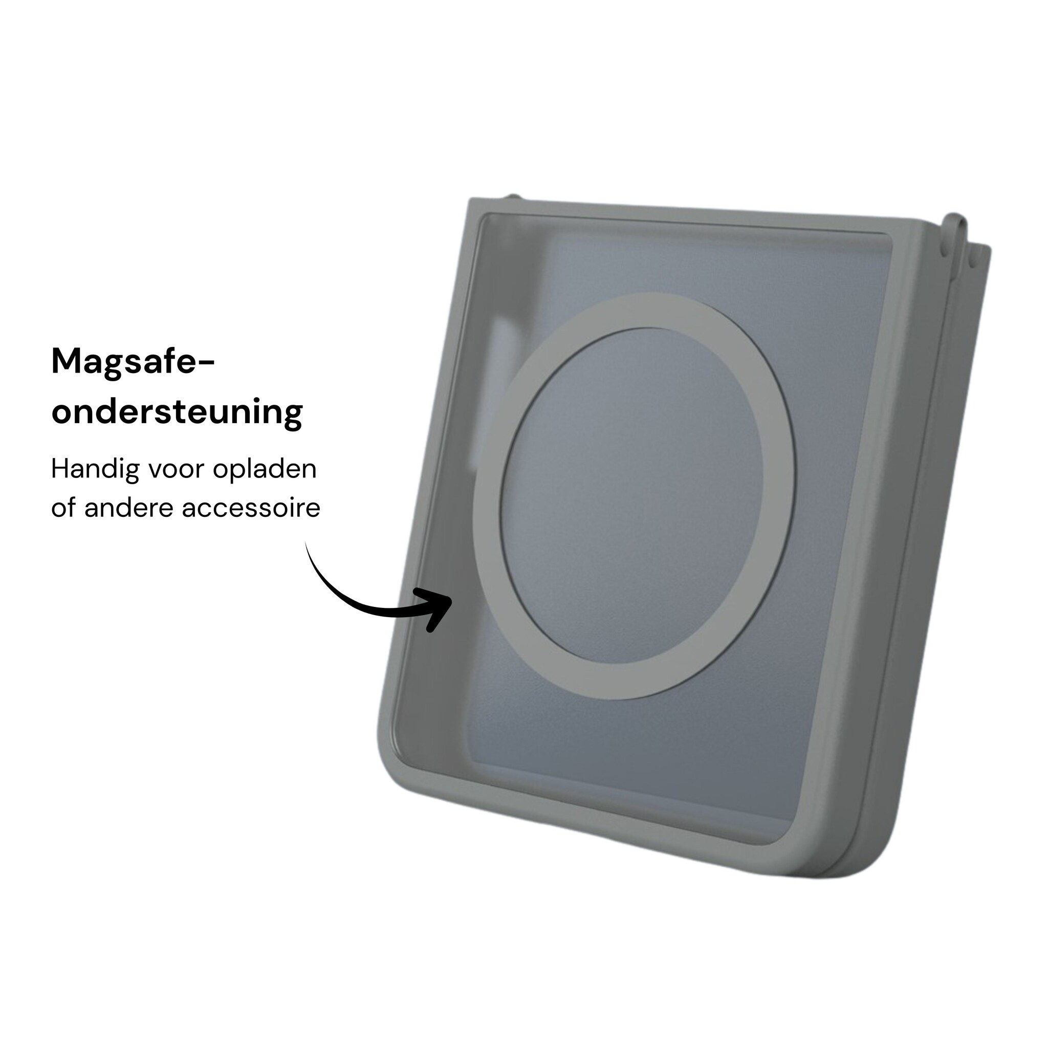 Samsung Galaxy Z Flip 8 hoesje slanke backcover met volledige MagSafe ondersteuning - Grijs