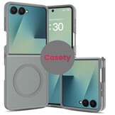 Samsung Galaxy Z Flip 8 hoesje slanke backcover met volledige MagSafe ondersteuning - Grijs
