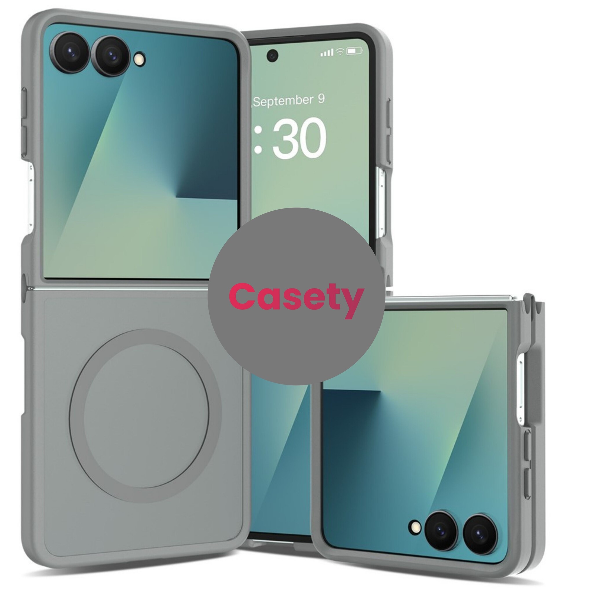 Samsung Galaxy Z Flip 8 hoesje slanke backcover met volledige MagSafe ondersteuning - Grijs
