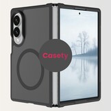 Samsung Galaxy Z Fold 8 hoesje slanke backcover met volledige MagSafe ondersteuning - Zwart