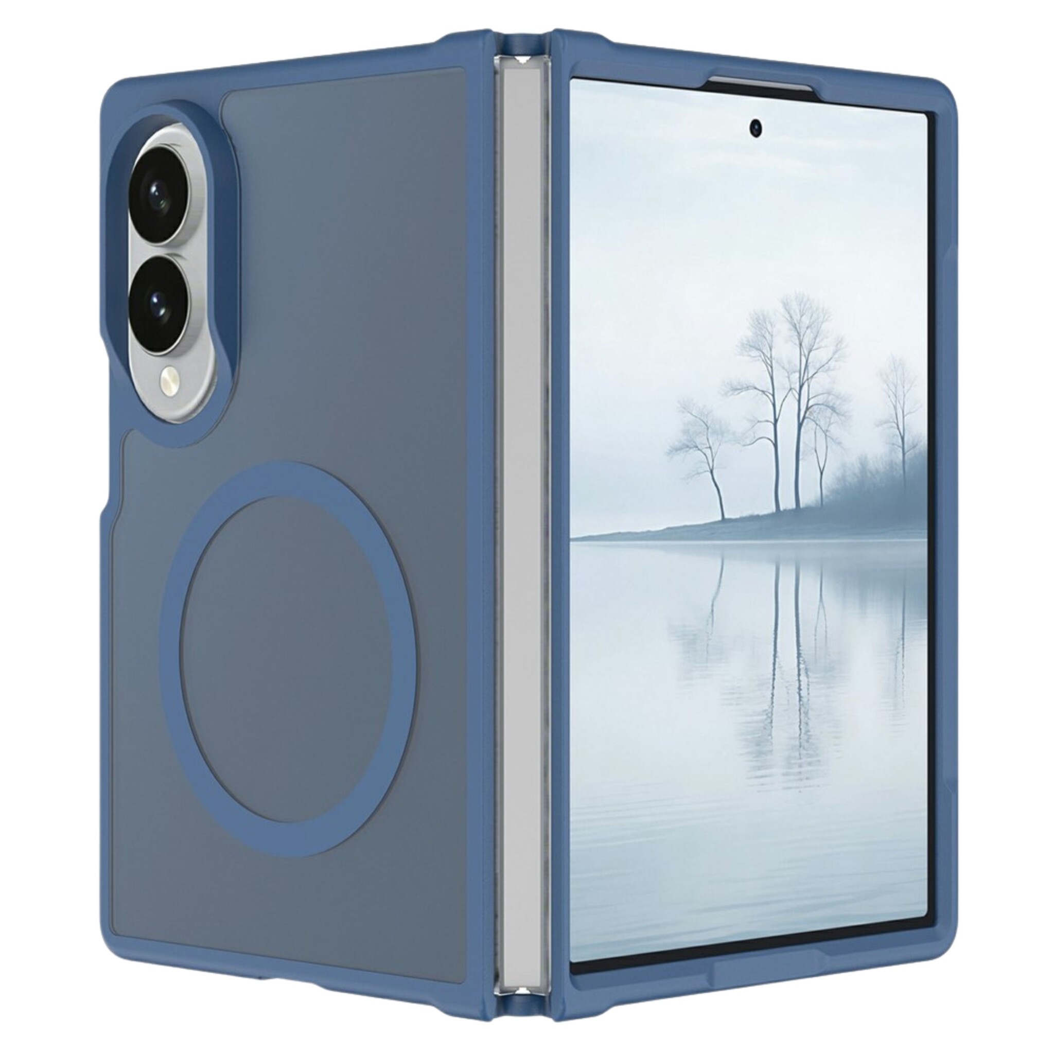 Samsung Galaxy Z Fold 8 hoesje slanke backcover met volledige MagSafe ondersteuning - Blauw