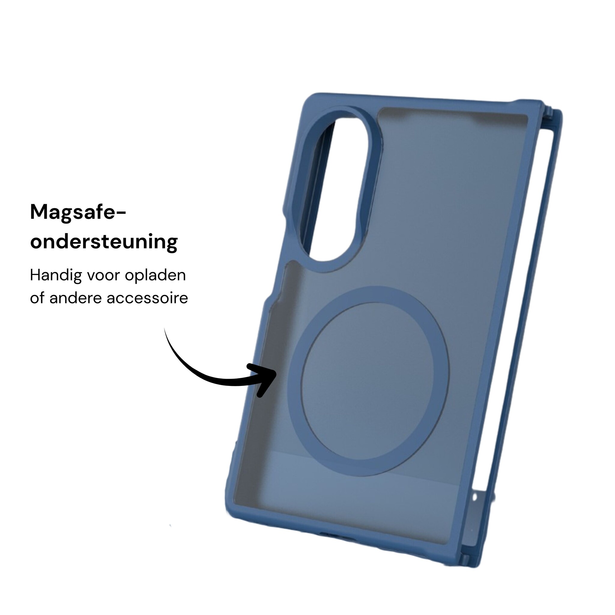 Samsung Galaxy Z Fold 8 hoesje slanke backcover met volledige MagSafe ondersteuning - Blauw