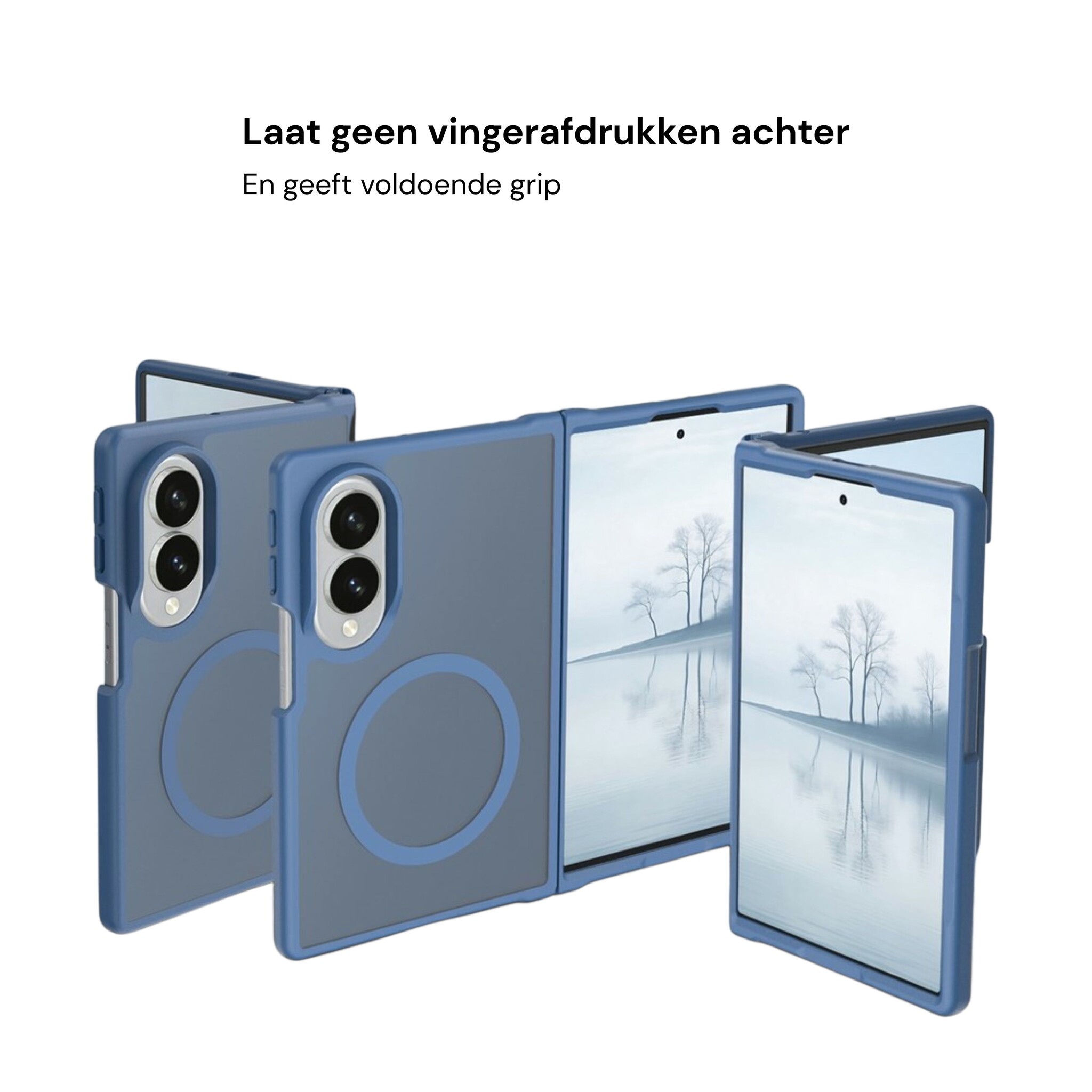 Samsung Galaxy Z Fold 8 hoesje slanke backcover met volledige MagSafe ondersteuning - Blauw