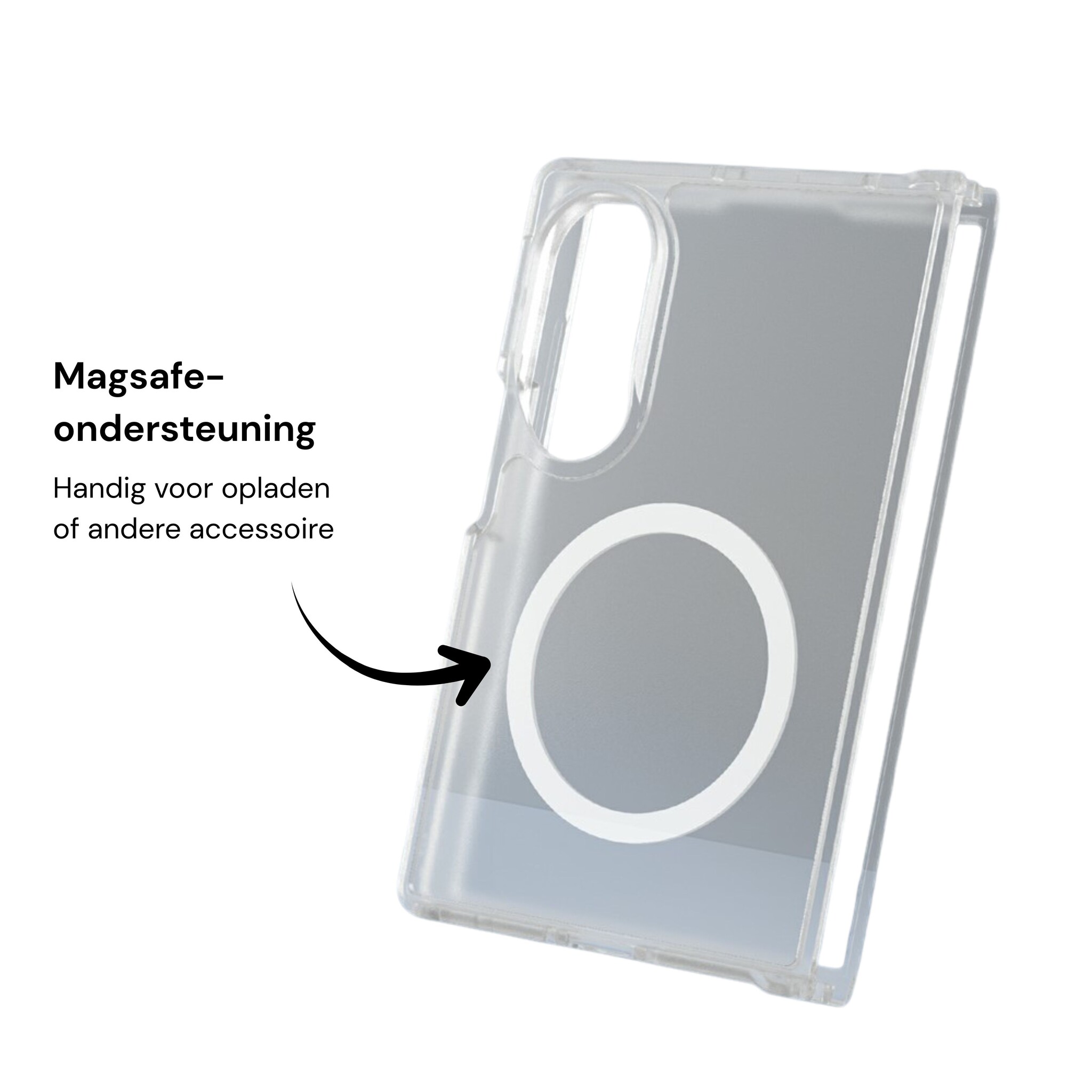 Samsung Galaxy Z Fold 8 hoesje slanke backcover met volledige MagSafe ondersteuning - Transparant