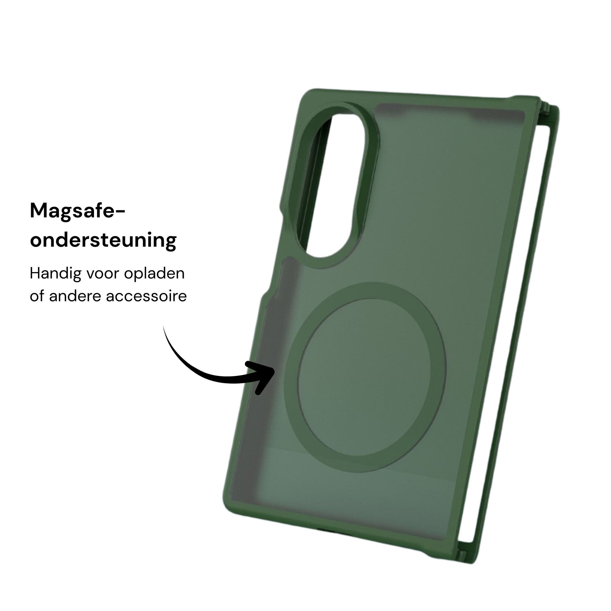 Samsung Galaxy Z Fold 8 hoesje slanke backcover met volledige MagSafe ondersteuning - Groen