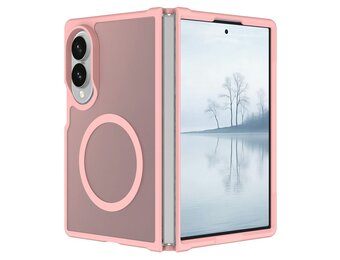Casety Samsung Galaxy Z Fold 8 slank backcover hoesje met MagSafe ondersteuning - Lichtroze