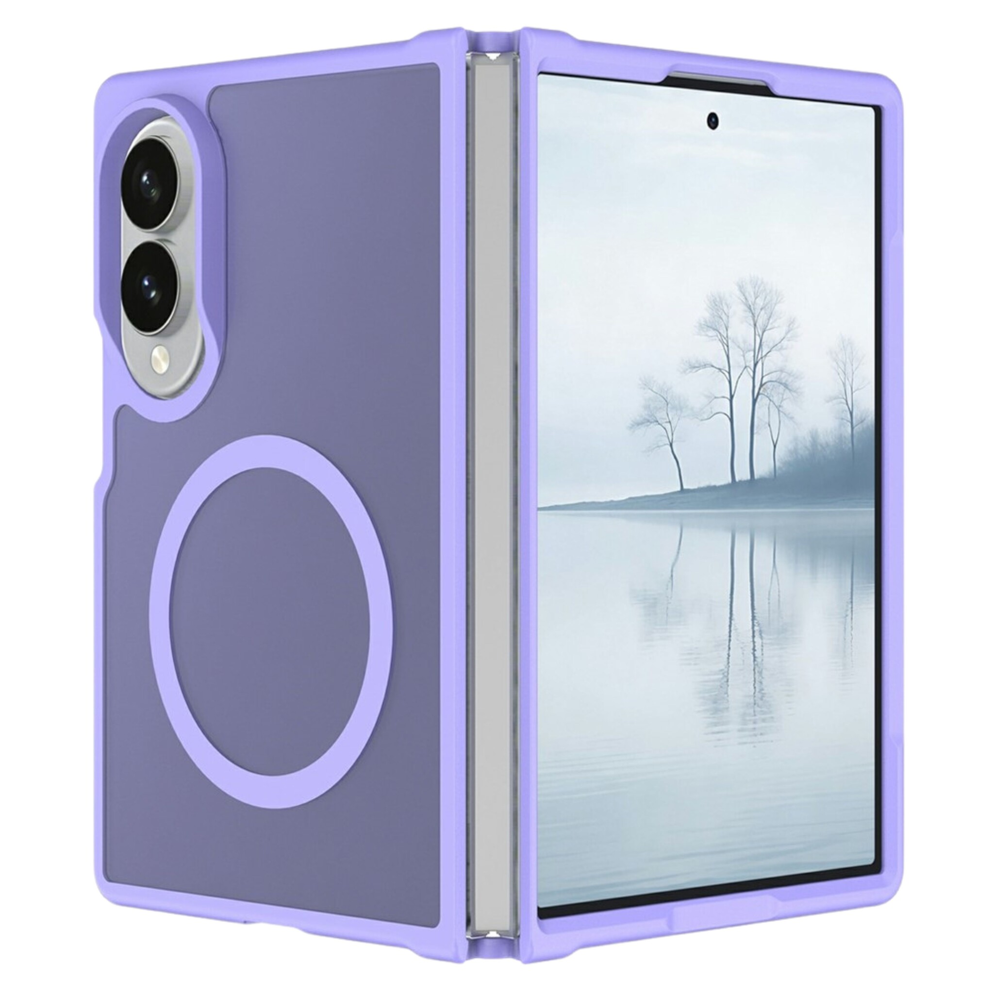 Samsung Galaxy Z Fold 8 hoesje slanke backcover met volledige MagSafe ondersteuning - Lila