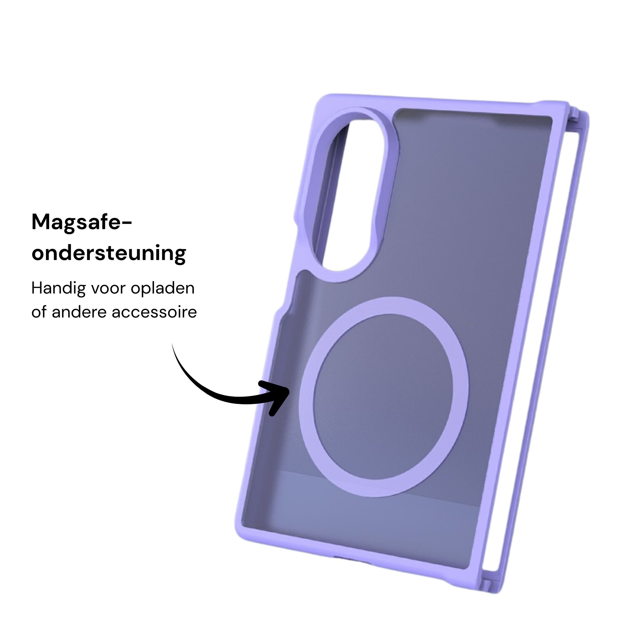 Samsung Galaxy Z Fold 8 hoesje slanke backcover met volledige MagSafe ondersteuning - Lila