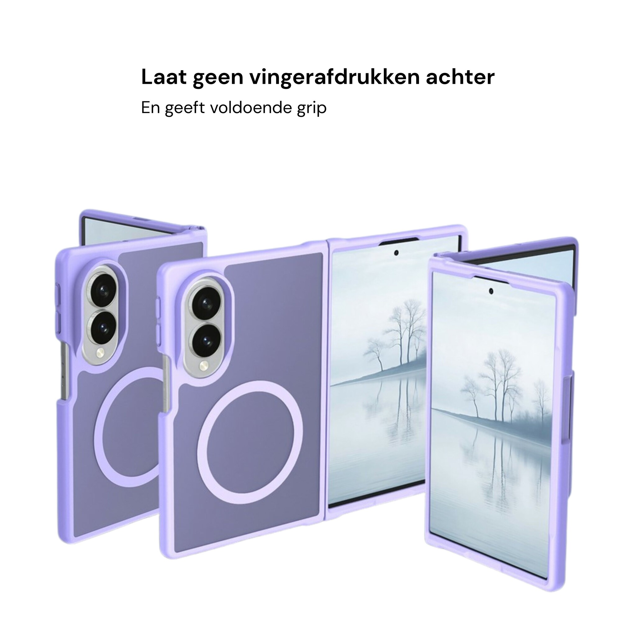 Samsung Galaxy Z Fold 8 hoesje slanke backcover met volledige MagSafe ondersteuning - Lila